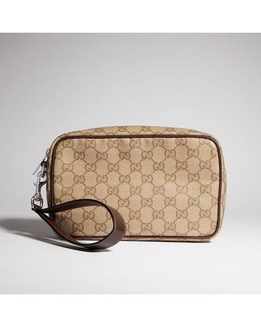 Gucci Brown Essence Classic Small Pouch for men