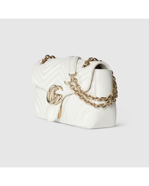 Gucci Natural Gg Marmont Medium Shoulder Bag