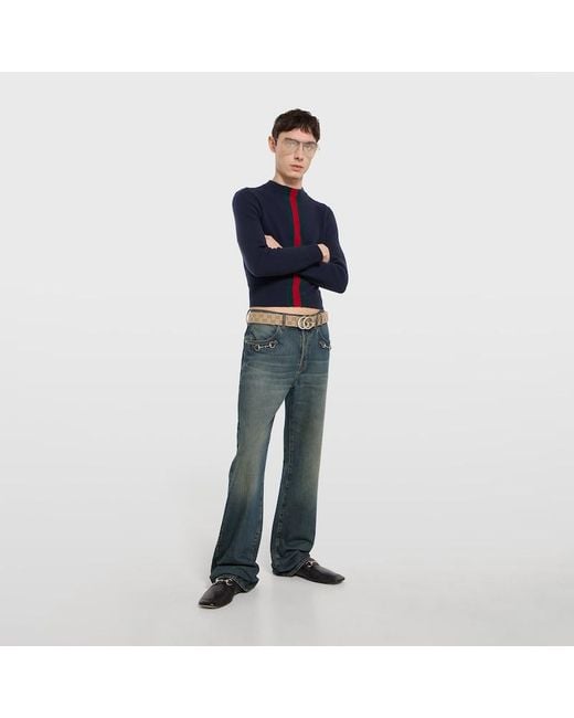 Gucci Brown Flat Marmont Belt, Size 100 for men