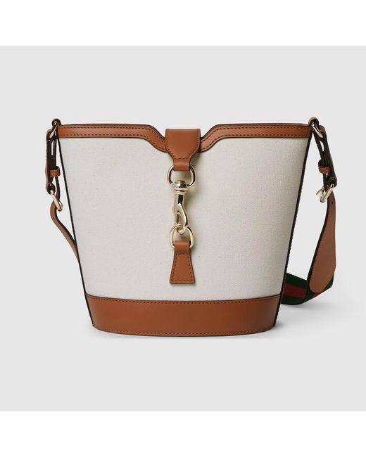 Gucci White Mini Bucket Shoulder Bag