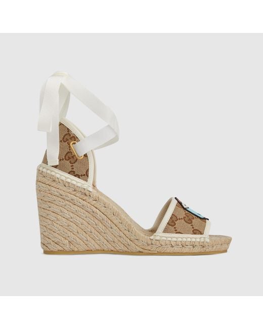 Gucci Brown GG Espadrille With Patch