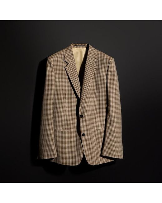 Gucci Brown Gingham Wool Single-Breasted Jacket for men