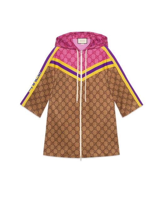 Gucci Multicolor GG Technical Jersey Dress With Zip