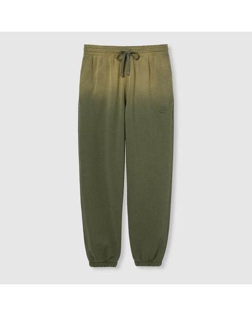 Gucci Green Cotton Jersey Sportswear Pants for men