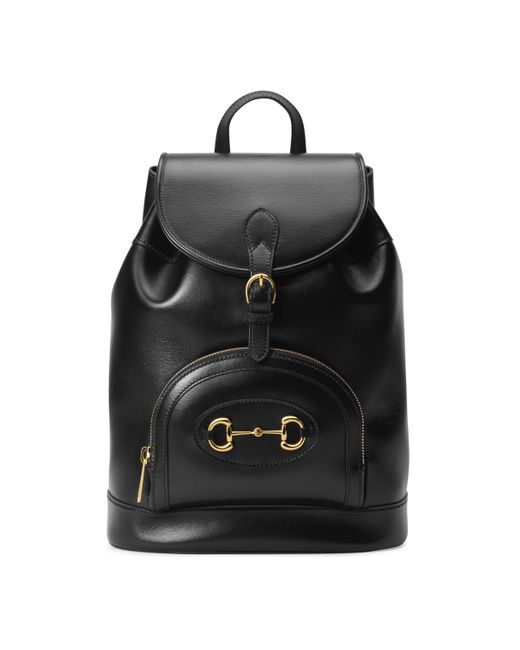Gucci Black Horsebit 1955 Backpack for men