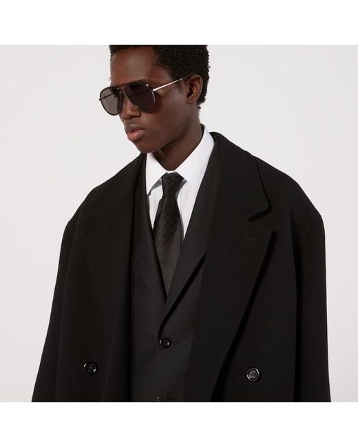 Gucci Black Double G Pattern Tie for men