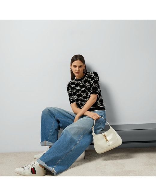 Gucci Gg ブークレウール ジャカード トップ, ブラック, ウェア Black