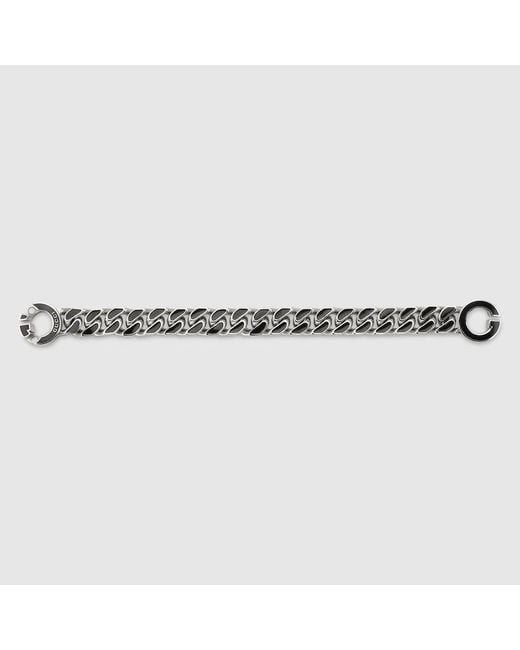 Gucci Metallic Interlocking Chain Bracelet for men