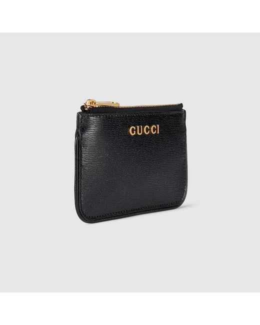 Portachiavi Con Cerniera E Logo di Gucci in Black
