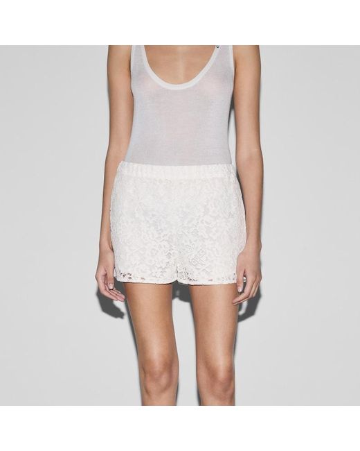 Gucci フローラル レース ショートパンツ, ホワイト, ウェア White