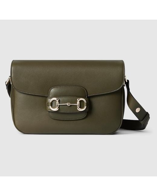 Gucci Green Mittelgroße Horsebit 1955 Soft Schultertasche