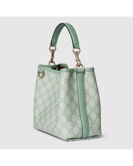 Gucci 〔Ggエンブレム〕スモール バケットバッグ, グリーン, Ggキャンバス Green
