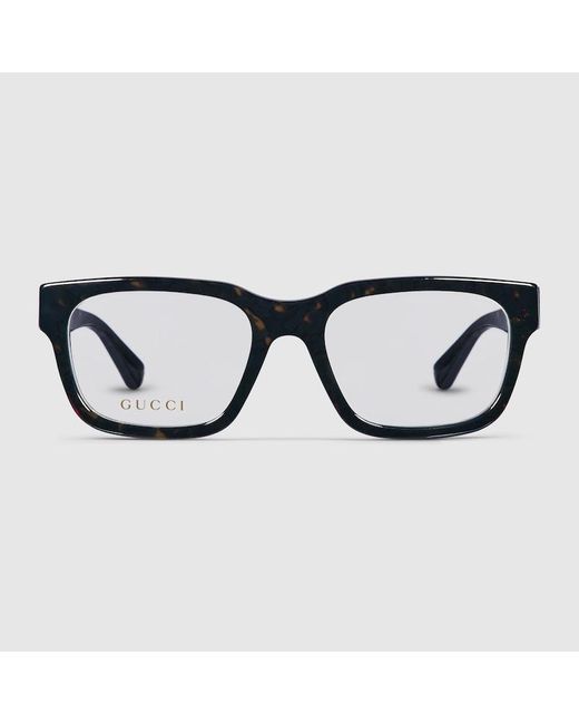Gucci Black Rectangular Optical Frame for men