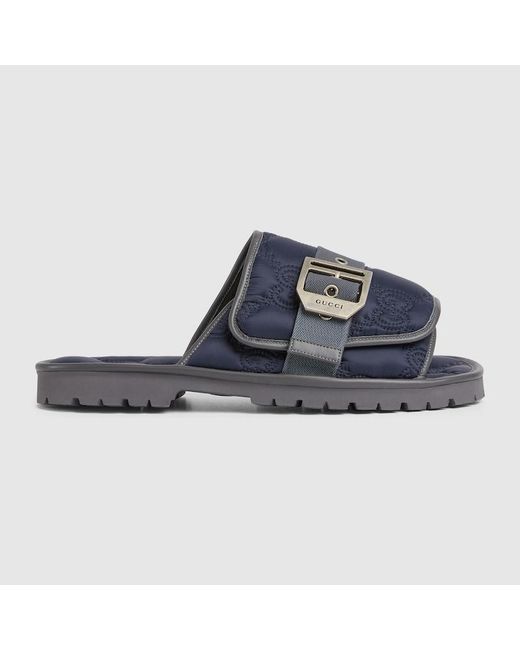 Gucci Blue GG Slide Sandal for men