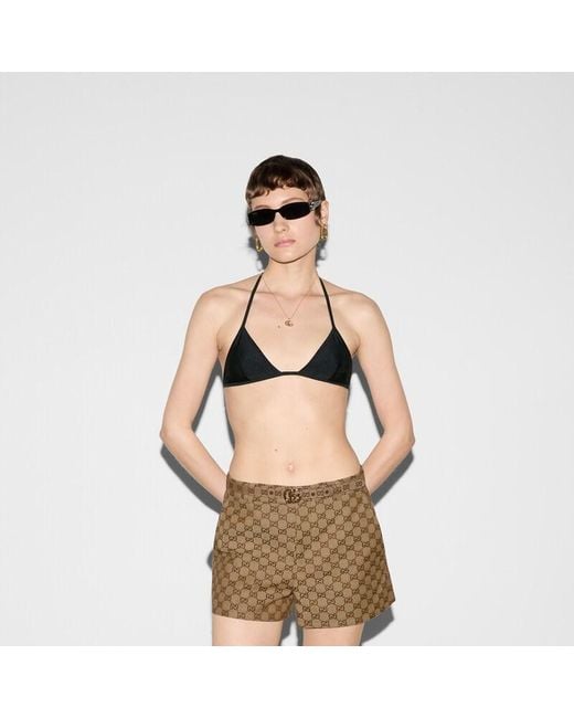Gucci Black Sparkling Jersey Bikini Set