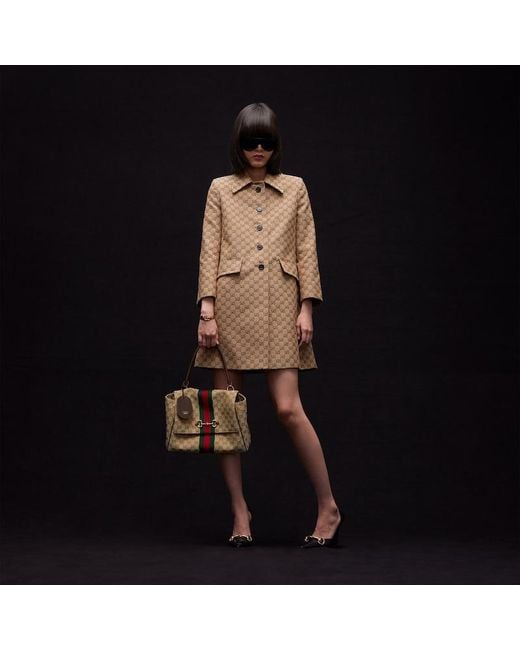 Gucci Brown Paparazzo Medium Top Handle Bag