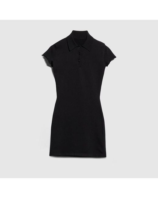 Gucci Black Fine Stretch Silk Dress