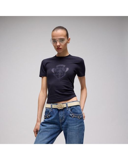 Gucci Metallic Reversible Gg Marmont Belt, Gg Canvas