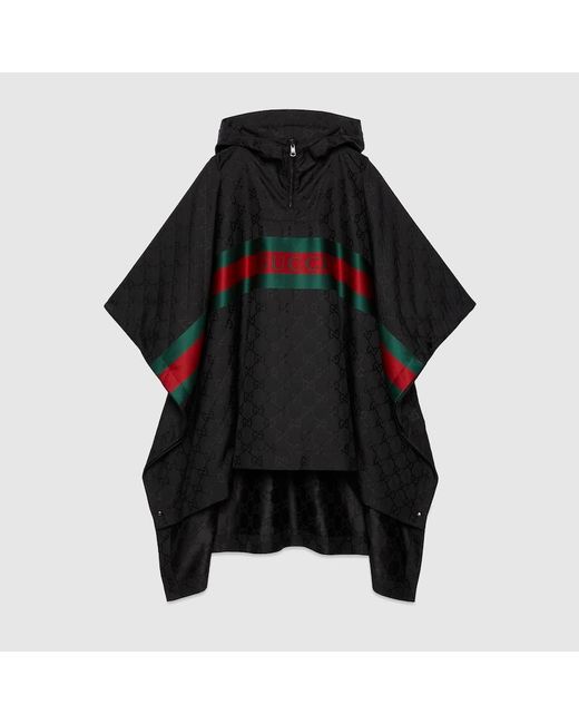 Gucci Black GG Nylon Jacquard Coat for men