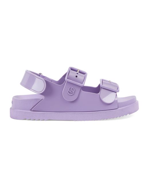 Sandalia con Doble G mini Gucci de color Purple