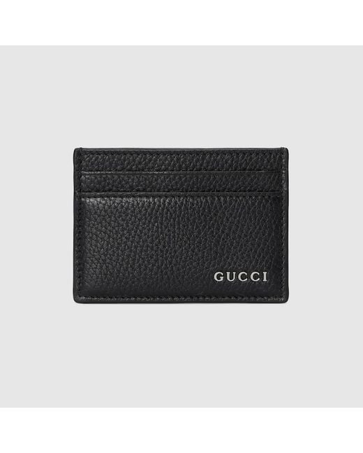 Gucci Black Card Case With Logo for men