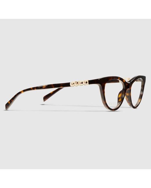 Gucci Brown Cat-Eye Optical Frame