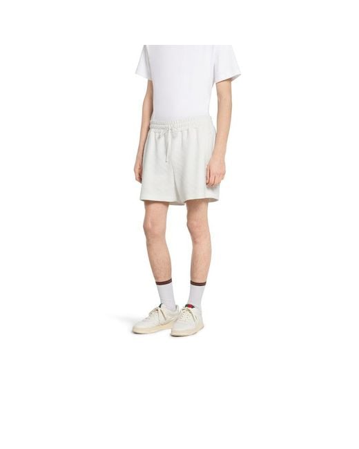 Gucci White Embossed Gg Technical Jersey Shorts for men