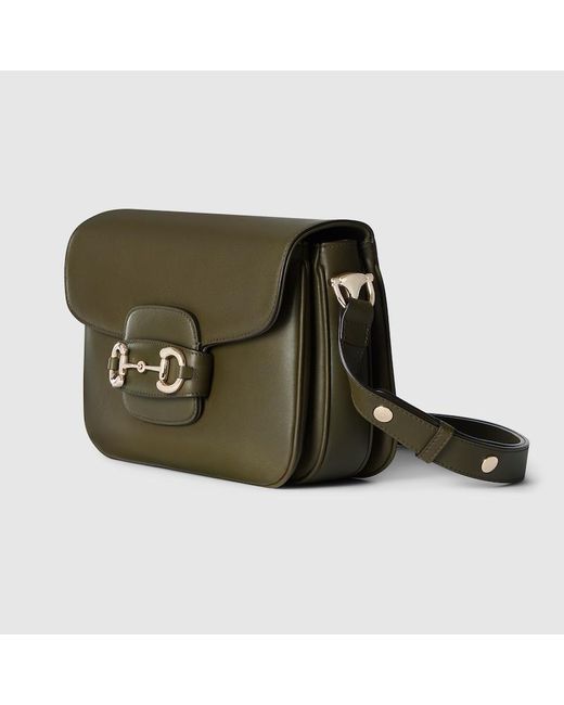 Gucci Green Mittelgroße Horsebit 1955 Soft Schultertasche