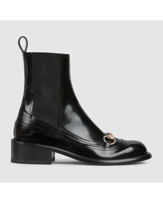 Gucci Black Boot With Horsebit, Size 35 It