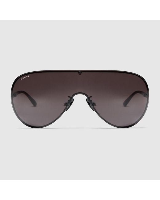 Gucci Brown Mask Frame Sunglasses