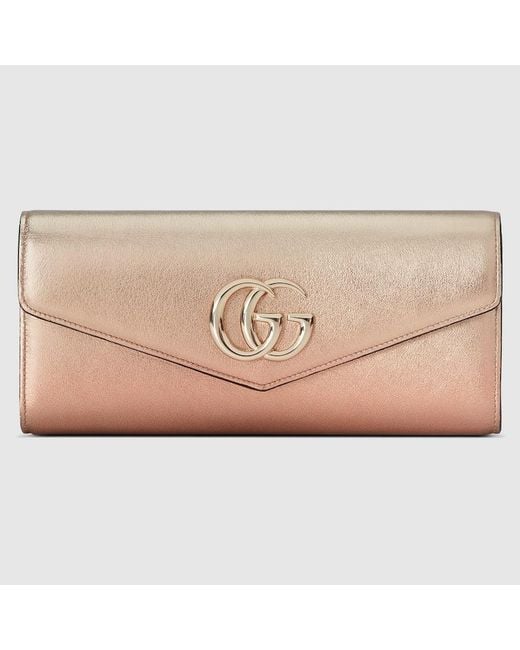 Gucci Natural Broadway Clutch With Double G