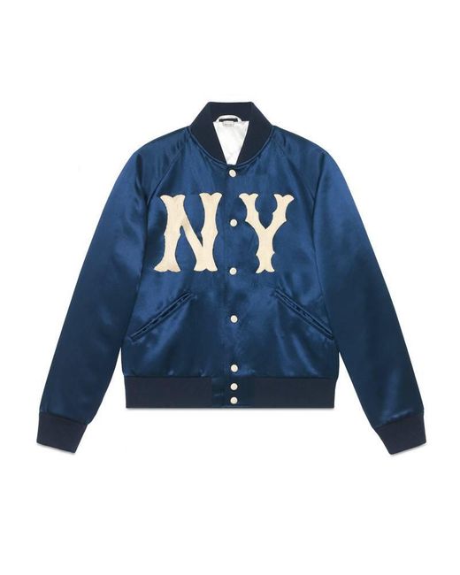 Veste avec empiècement NY Yankees Gucci pour homme en coloris Bleu | Lyst