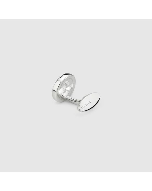 Gucci Metallic Interlocking Cufflinks for men