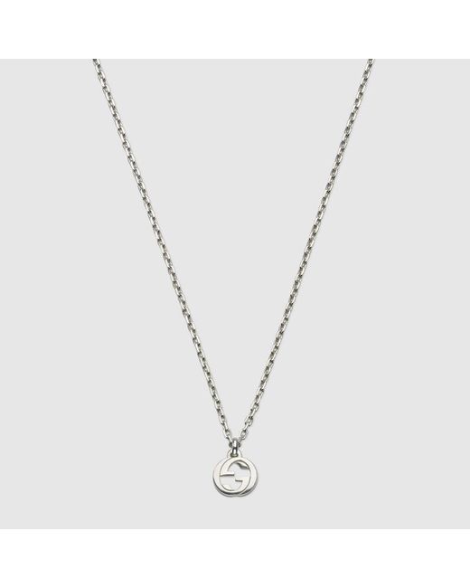 Gucci Metallic Interlocking Chain Necklace