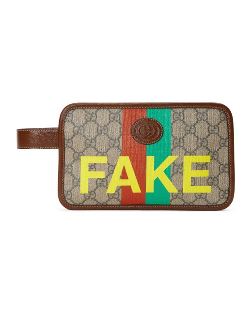 Sac ceinture à imprimé « Fake/Not » Gucci pour homme en coloris Natural