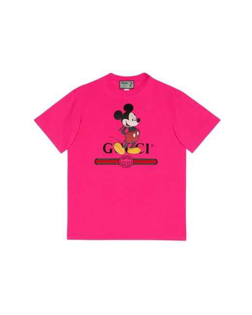 Camiseta oversize con logo de x Disney Gucci de hombre de color Pink