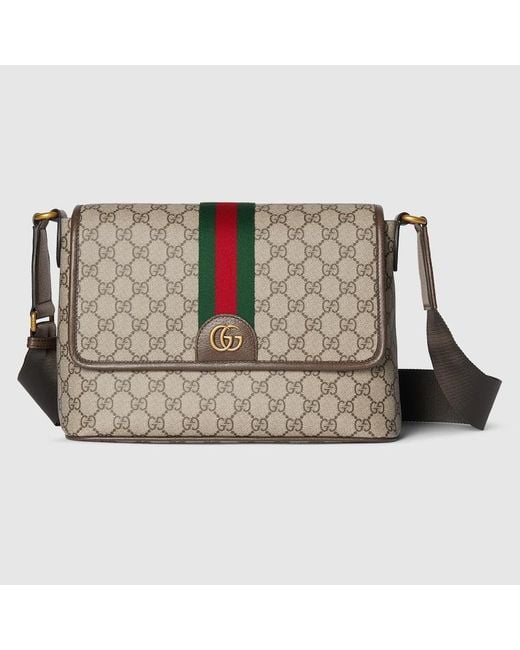 Gucci Metallic Ophidia Medium Messenger Bag, Gg Canvas for men
