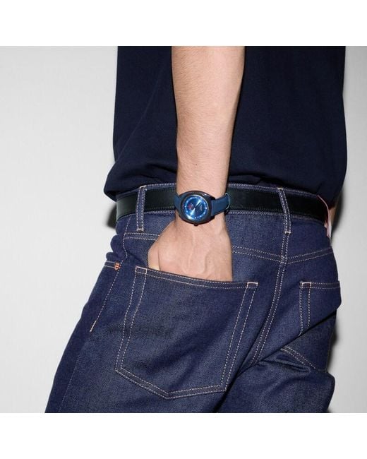 Orologio Interlocking, 41 Mm di Gucci in Blue da Uomo