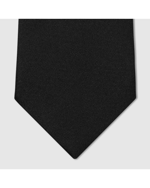 Gucci Black Silk Jacquard Tie for men