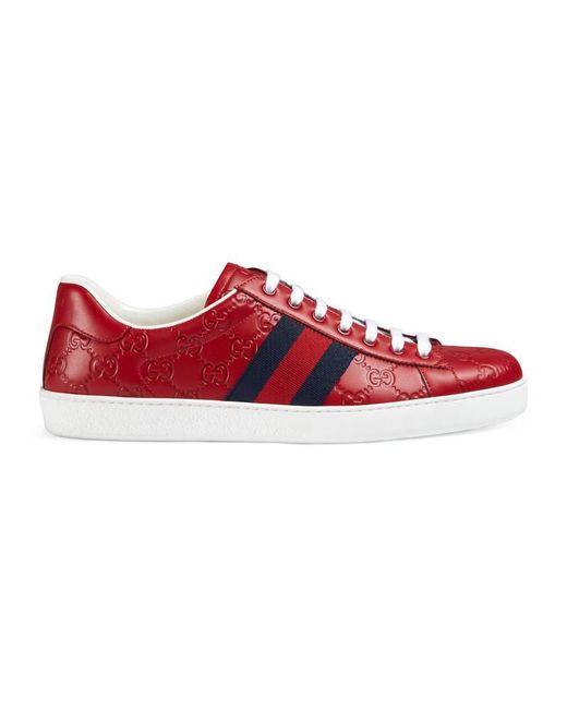 Gucci Red Ace Signature Sneaker for men