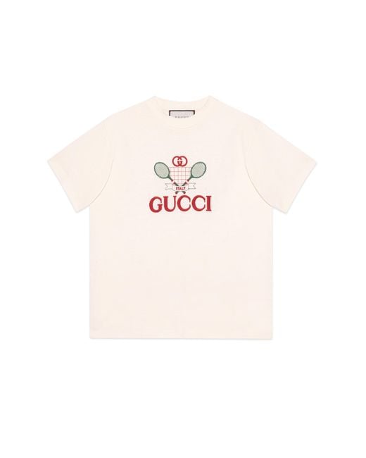 Camiseta con Tennis Gucci de color White