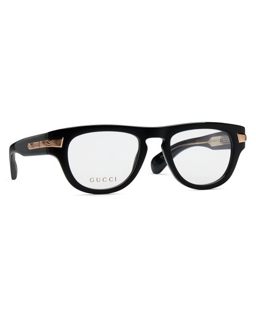 Gucci Black Oval Optical Frame for men