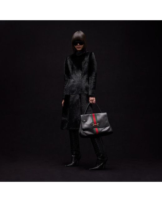 Gucci Black Paparazzo Large Top Handle Bag
