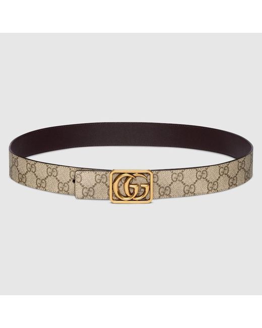 Gucci Brown Reversible Gg Marmont Belt, Size 100 for men