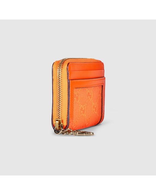Gucci Orange Luce Mini Zip Wallet