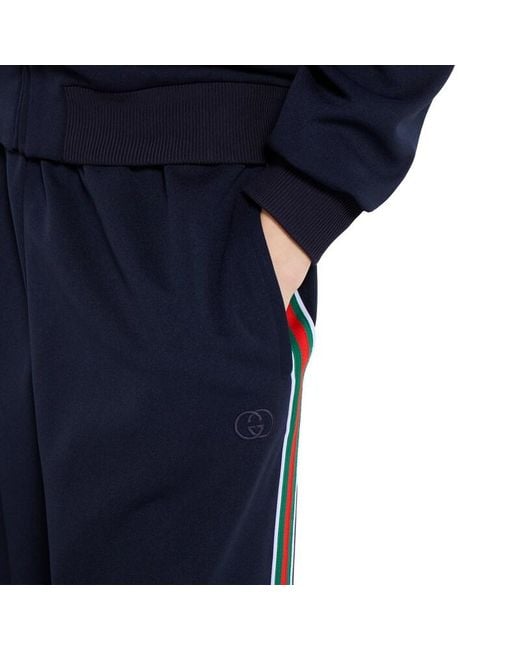 Gucci Blue Tracksuit Pants With Logo