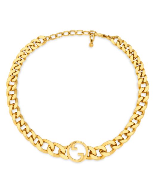 Gucci Metallic Blondie Interlocking-g Gold-toned Metal Necklace