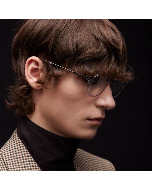 Gucci Metallic Round Optical Frame for men