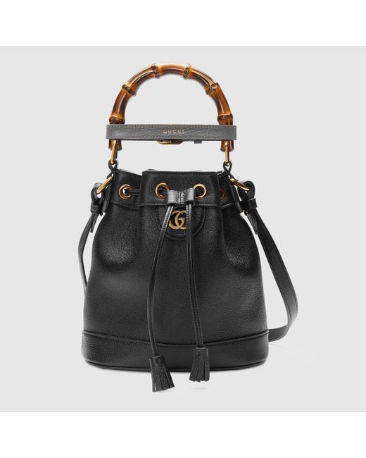 Gucci Black Diana Mini Bucket Bag