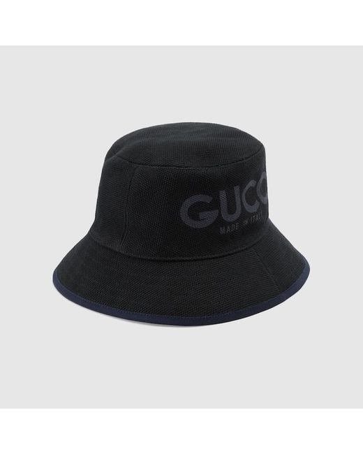 Sombrero Tipo Pescador con Estampado Gucci de hombre de color Black